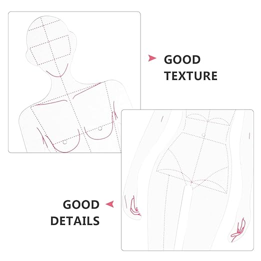 ULTNICE 4pcs Plastic Drawing Template Ruler Set Woman Sewing Patterns Curve Rulers Sketching Templates Ruler for Women Sewing Patchwork