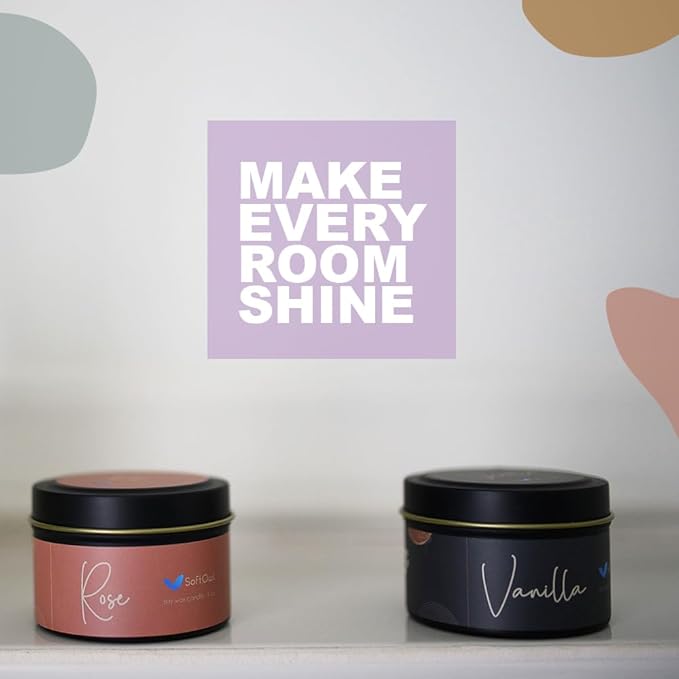 SoftOwl Premium Soy Candle Making Kit - Black Edition - Full Set with Electric Melter - Soy Wax, Big 16 Tins, 8 Pleasant Scents, 8x2 Color Dyes & More - Perfect as Home Decorations