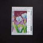 Wizardi Needlepoint Canvas for halfstitch Without Yarn Spring Irises 2595F Orchidea