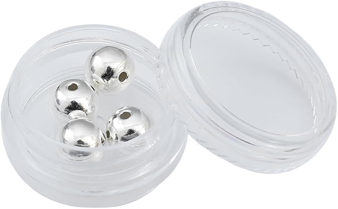 925 Sterling Silver Round Beads 8mm 4pcs for Jewelry Making Findings