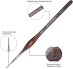 Transon 15pcs Miniature Paint Brushes for Fine Detail Painting, Model Painting, Acyrlic and Watercolor Art Painting