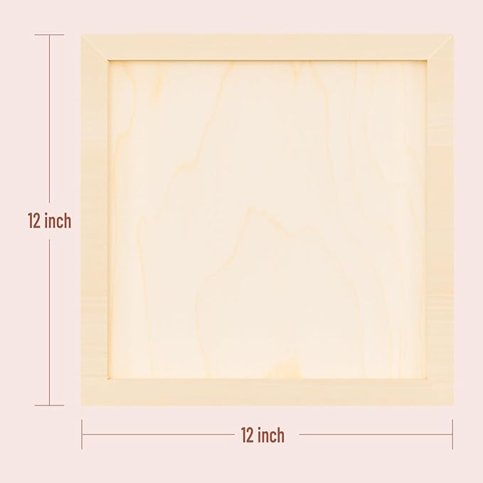 Wooden Canvas Panels with Easel Set – Complete Art Supplies for Artists, Includes 16x9 Easel, 12x12 Wooden Canvas Panels for DIY Crafts-Spring Family Fun