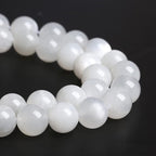 6MM 60PCS Natural White Moonstone Gemstone AAA Grade Crystal Spacer Loose Beads for Jewelry Making DIY Bracelet 15 Inches 1 Strand