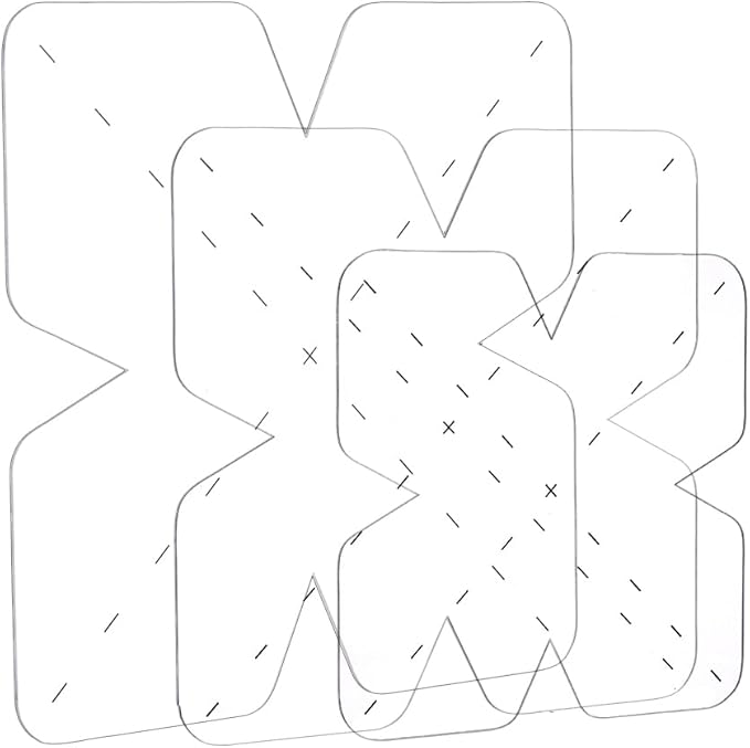 AHANDMAKER 3pcs Bowl Cozy Template Set 8/10/12 Inches Acrylic Sewing Pattern Transparent Quilting Ruler Safe Quilting Templates for DIY Crafts Family Meals Christmas Thanksgiving Home Decor