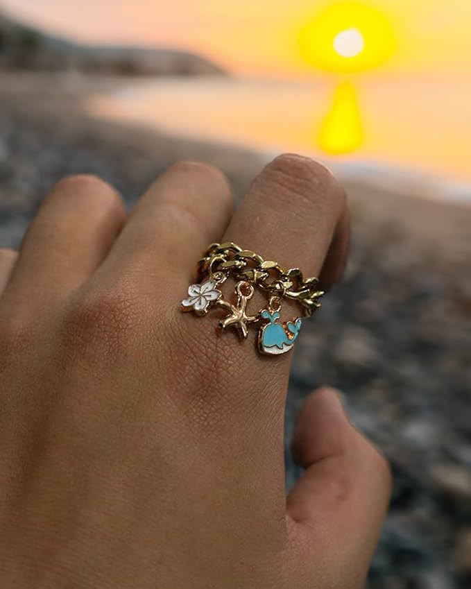 FabuLove Charm Jewelry Kit - DIY Necklace, Bracelet & Ring Set with 100+ Charms, Tools & Jump Rings | Personalized Accessories for Women | Fun Craft Activity for Friends & Family (Gold)