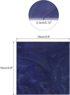 MECCANIXITY Stained Glass Sheet Mosaic Tile 3.9 Inch x 3.9 Inch Deep Blue Stained Glass Sheets for Crafts DIY, Art Project