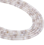 Natural Gray Agate Spacer Beads Caps Flat Round Loose Beads for Beading Jewelry Making 3mmx2mm 38cm