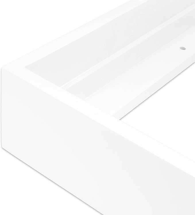 Ampersand Floaterframe Readymade Frame for Flat and 1 1/2" Deep Wood Panel and Canvas Artwork, Paintings, Prints, and More, 11"x14", White Thin