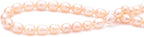 Natural Pearl Beads Rice 7-8mm Pink Freshwater Cultured Loose Gemstone Beads for DIY Jewelry Making 13.8''/Strand