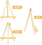 4Pack 9 Inch Pine Wood Easels, Easel Stand for Painting Canvases, Art, and Crafts, Tripod, Painting Party Easel, Kids Student Tabletop Easels for Painting, Portable Canvas Photo Picture Sign Holder