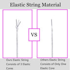 Stretchy String for Bracelets, 2 Rolls 1 mm Sturdy Elastic String Elastic Cord for Jewelry Making, Necklaces, Beading (White)