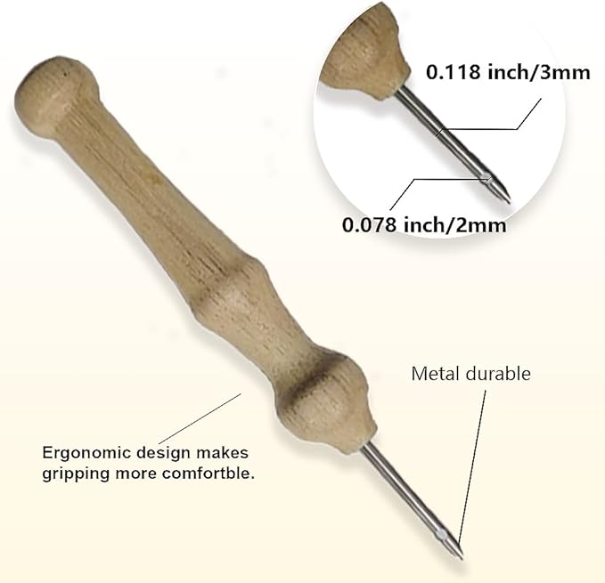 Doodlream Strawberries DIY Punch Needle Embroidery Kit for Adult Beginner, 9.4" A Basket of Strawberries Punch Stitching Craft Set for Starter with Frame, Fabric Pattern, Threader, Yarn, Pinch Needle