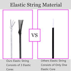 Stretchy String for Bracelets, 4 Rolls 1 mm Sturdy Elastic String Elastic Cord for Jewelry Making, Necklaces, Beading (2 Black+ 2 White)