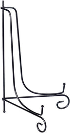 (2 pack)Iron Display Stand Large Black Iron Easel Plate Display Photo Holder Stand, Displays Picture Frames,Decorative Plates, Tablets and Art 17 Inch