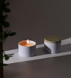 Aroparc Candle Tins 8oz with Lids, 24 Pack Seamless Candle Containers for Candle Making Supplies Empty Candle Jars - Wood Grain Lids White Tins