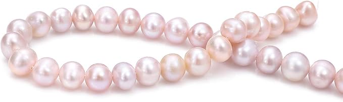 Natural Pearl Beads Potato 10-11mm Purple Freshwater Cultured Loose Gemstone Beads for DIY Jewelry Making 13.8''/Strand