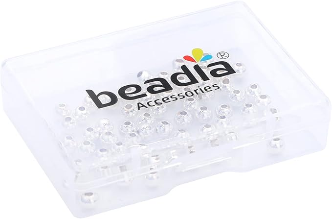 Silver Plated Round Spacer Beads 5mm 60pcs for Jewelry Making Findings Non Tarnish