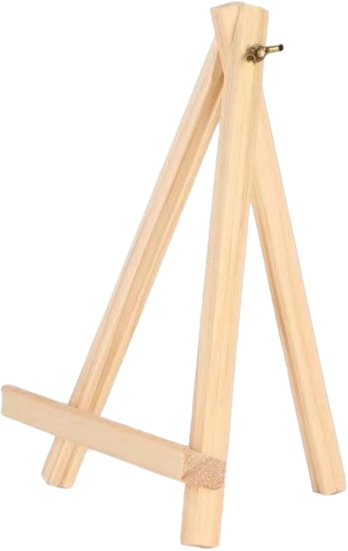 SARBUTER Simple Wooden Easel Stand, Wood Tabletop Display Easels, Portable Outdoor Sketching Easel for Displaying Photos Decorative Paintings Art Crafts (1 Piece Wood Easels)