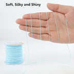 0.8mm Nylon String, Strong Bracelet String, Durable Nylon Cord for Jewelry Making, Bracelets, Beading, Necklaces, Rattail Braiding, Kumihimo, Wind Chimes, Blinds and Handicrafts