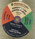 Mandala Crafts Bonded Nylon Thread Beige Heavy Duty Sewing Threads - 1100 YDs Size 92 280D T90 Tex 90 Thread for Leather Jeans Weaving Outdoor Marine Upholstery Threads