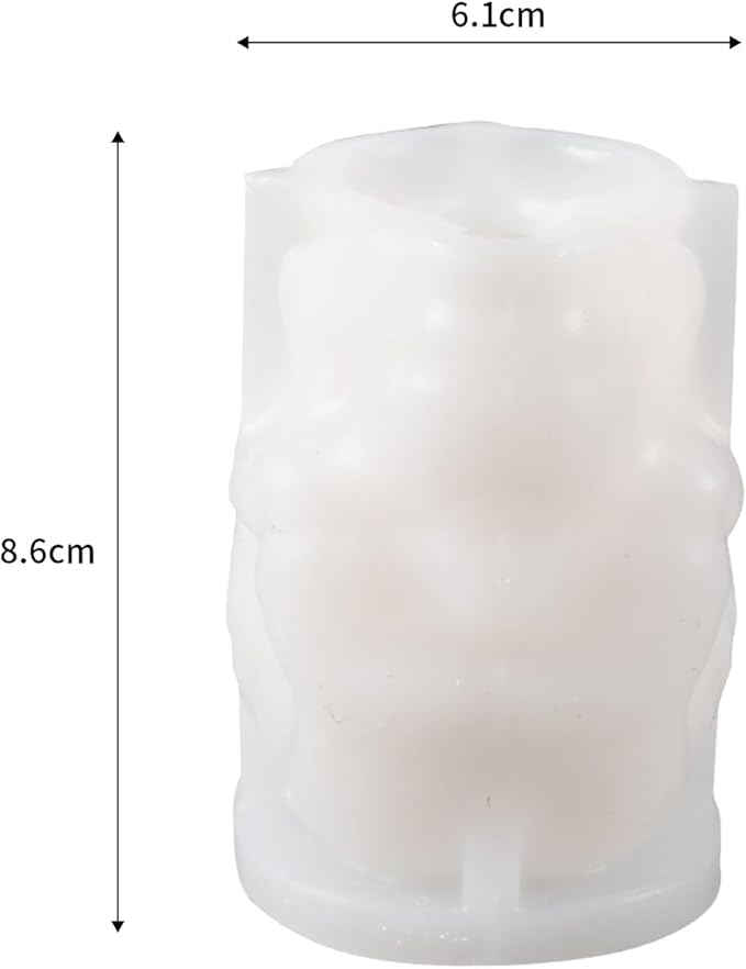 Skull Head Candle Mold - Resin Casting Silicone Molds for Home Decor & Candle Making Wave Spiral Mold