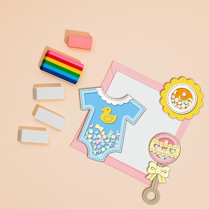 GLOBLELAND Infant Cloth Shaker Cutting Dies for Card Making Duck Shaker Cut Die for DIY Scrapbooking Journal Embossing Paper Craft Decor