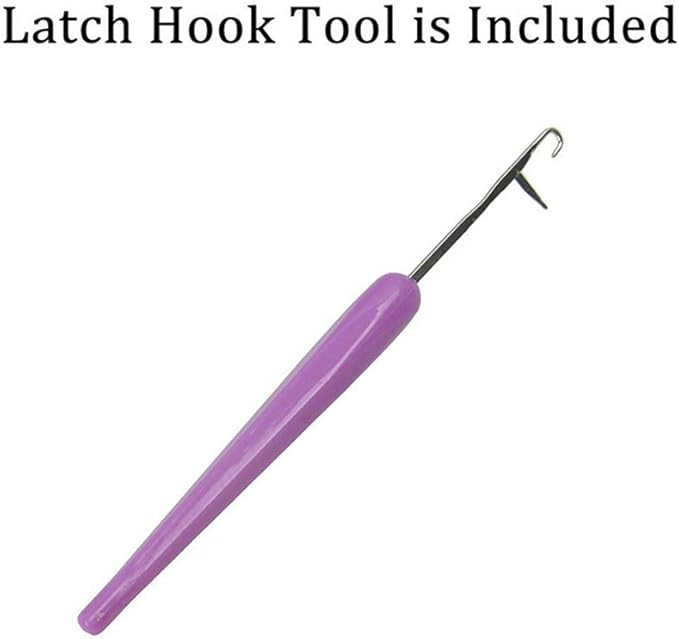 DL-YTG Latch Hook Kits Pillow Giraffe Crochet Yarn Cushion Colour Printed Canvas Rug Needlework DIY Pillowcase Hook and Latch Kit Arts Crafts Christmas Home Sofa Decoration 42x42cm/16X16in