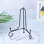 (2 pack)Iron Display Stand, Black Iron Easel Plate Display Photo Holder Stand, Displays Picture Frames, Cookbooks, Decorative Plates, Tablets and Art 6 Inch