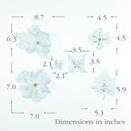 6 Pieces 3D Flower Lace Embroidery Butterflies Appliques Pearl Patches for Repairing and Decorating, Sewing Craft Clothing Jeans Jackets Bags (White)