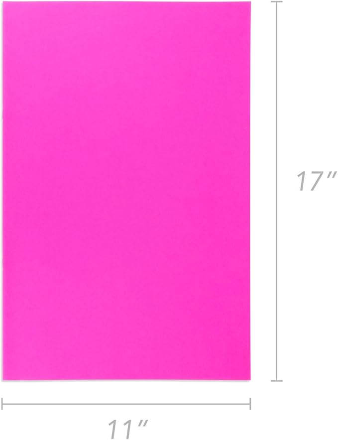 Hygloss Assorted Bright Colored Paper - 24 lb, 89 GSM, Acid-Free, Fade-Resistant, 11x17-Inch Ledger Size Color Copy Paper, 48 Sheets, 12 Colors