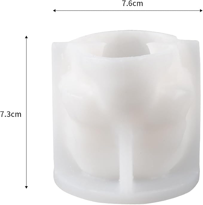 Skull Head Candle Mold - Resin Casting Silicone Molds for Home Decor & Candle Making Wave Spiral Mold