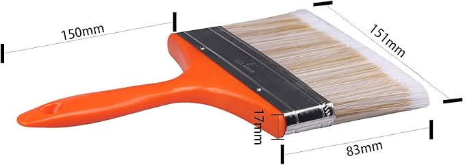 6 Inch Large Artist Flat Paint Brush Wide Wall Art Paint Brush for Gesso, Varnishes, Acrylic Painting, Watercolor, Wood, Wall, Furniture