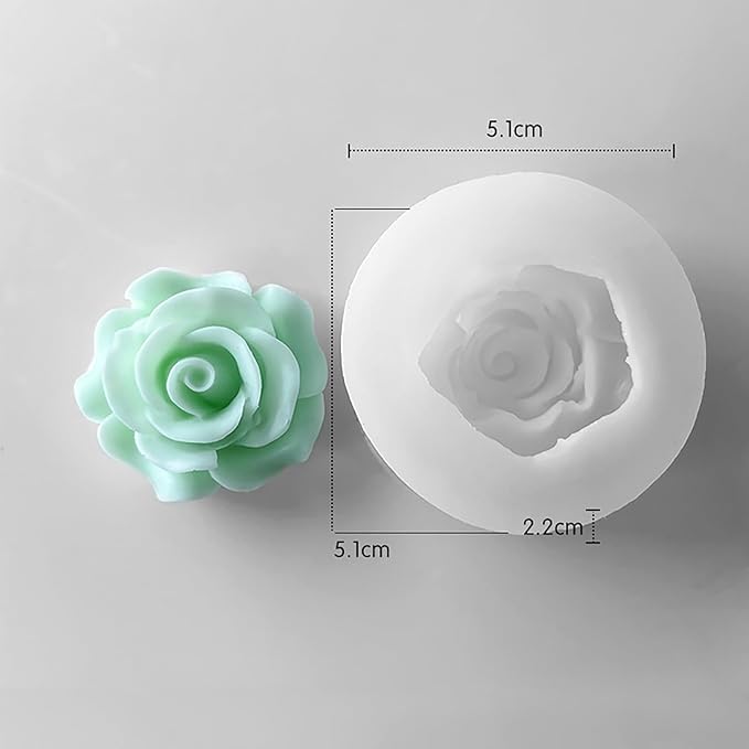 2 Pack Blooming Flower Molds Flower Resin Mold - Resin Casting Silicone Molds for Home Decor & Candle Making Wave Spiral Mold