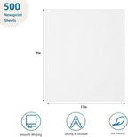 500 Sheets Newsprint Paper 9 x 12in Plain Newsprint for Drawing Sketching Coloring, Drawing Paper Bulk for Kids Doodles