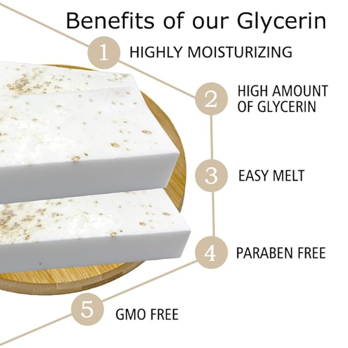 10LB Oatmeal soap base for DIY Handmade Soap making with Oatmeal Milk, Melt and Pour for Crafting and Making, Vegan, Easy to Cut