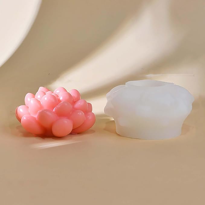 Large Flower Succulent Candle Mold Resin Casting Silicone Molds for Home Decor & Candle Making Wave Spiral Mold