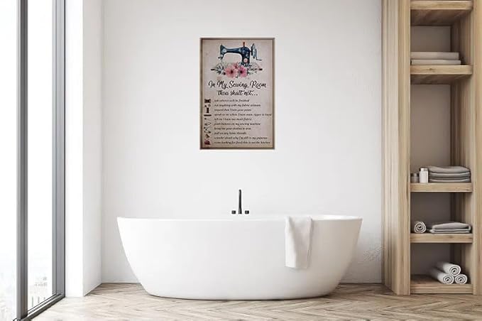 Vintage Metal Tin Sign Sewing Patterns Sewing Room Poster in My Sewing Room Thou Shalt Not Sewing Room Decor Indoor Outdoor Home Bar Coffee Kitchen Wall Decor 8x12 Inch