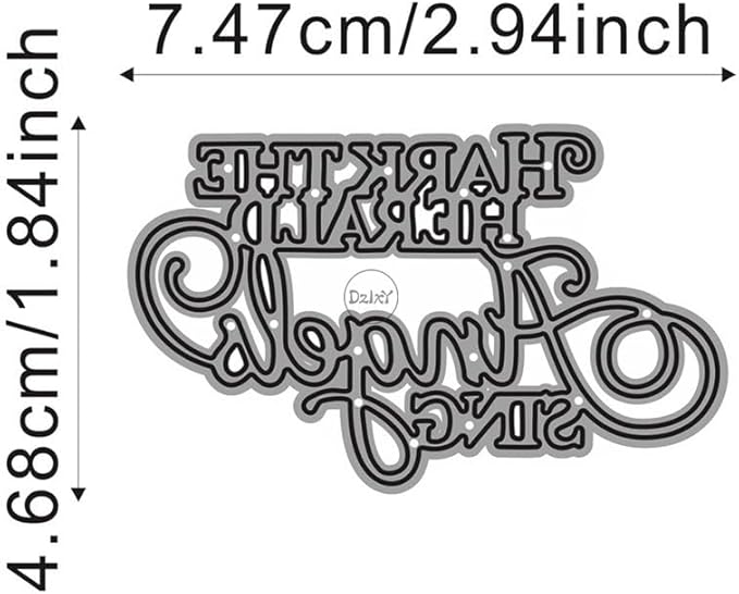 DzIxY Word Hark The Herald Sing Metal Cutting Dies for Card Making Kit Embossing Paper Die Cuts Scrapbook Machine Stencils Storage Pockets Supplies