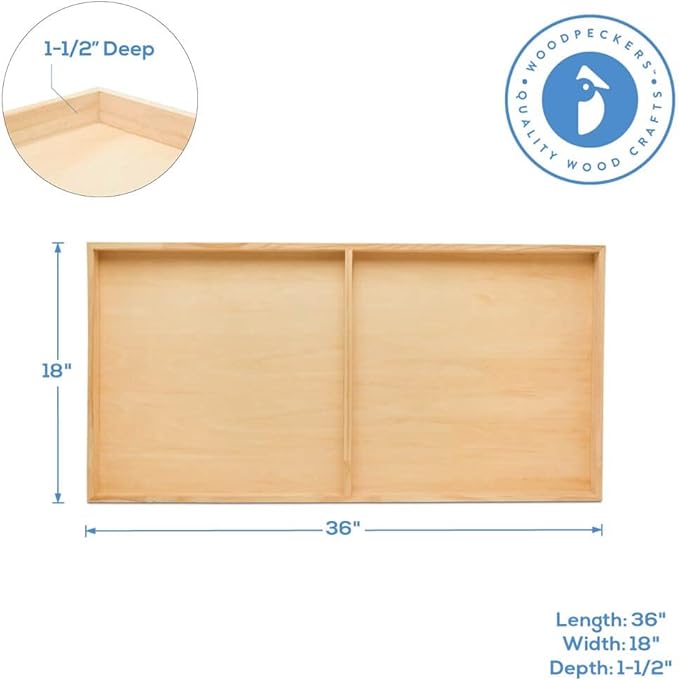 Painting Panel 18 x 36 x 1-1/2-inch, Pack of 2 Large Wood Canvas Boards for Painting, Blank Sign for Wall Art Sets, by Woodpeckers