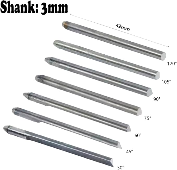 Luo ke 7 Pcs Tungsten Steel Carving Graver Knife, Jewelry Engraver Tools Engraving Cutting Bits for Pneumatic Impact Engraving Machine Jewelry Tool