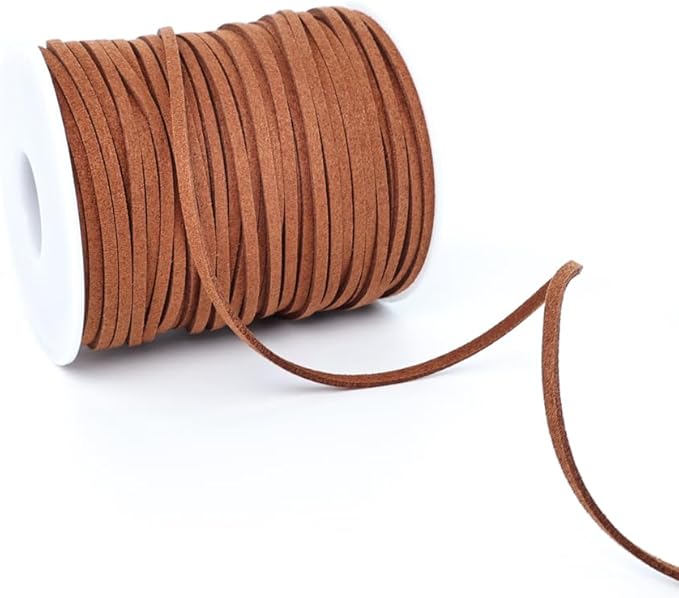 Leather String, Faux Leather Cord, Flat Suede Leather Lace for Necklaces, Bracelets, Jewelry Making, Tassels, Dream Catchers and Art Crafts