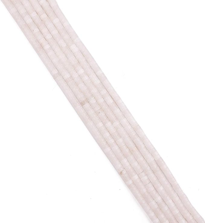 Natural White Agate Spacer Beads Caps Loose Semi Gemstone for Beading Jewelry Making 4mmx2mm 38cm