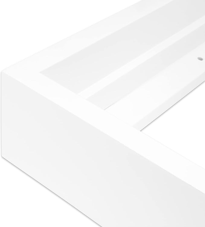 Ampersand Floaterframe Readymade Frame for Flat and 1 1/2" Deep Wood Panel and Canvas Artwork, Paintings, Prints, and More, 8"x8", White Bold