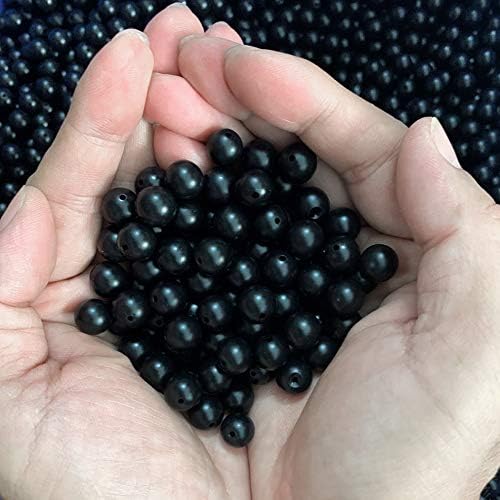 NCB Black Matte Onyx Beads 100pcs 10mm Round Gemstone Beads Spacer Charm Beads Natural Stone Loose Beads for Bracelet Necklace Jewelry Making 4mm 6mm 8mm 10mm (Matte Black Onyx, 10mm 100Beads)
