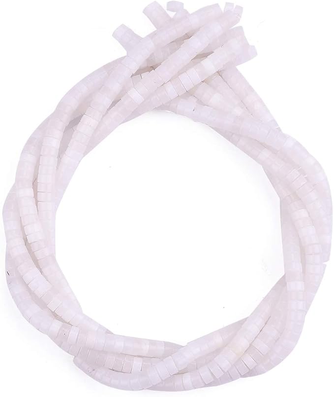 Natural White Agate Spacer Beads Caps Loose Semi Gemstone for Beading Jewelry Making 6mmx3mm 38cm