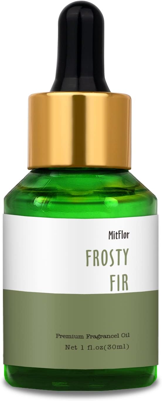 Frosty Fir Fragrance Oil, MitFlor Single Diffuser Essential Oil, Large Size Premium Grade Fragrance Oil for Soap & Candle Making, Aromatherapy Oil, Refreshing & Forest Scent for Home Fragrance, 30ml