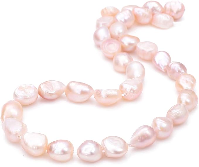 Natural Pearl Beads 6-7mm Purple Freshwater Cultured Loose Gemstone Beads for DIY Jewelry Making 13.8''/Strand