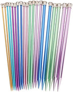 10 Pairs Knitting Needles Set Single Pointed Straight Sweater Knitting Needles Aluminum Knitting Needles in Various Sizes