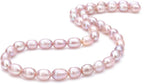 Natural Pearl Beads Rice 6-7mm Purple Freshwater Cultured Loose Gemstone Beads for DIY Jewelry Making 13.8''/Strand
