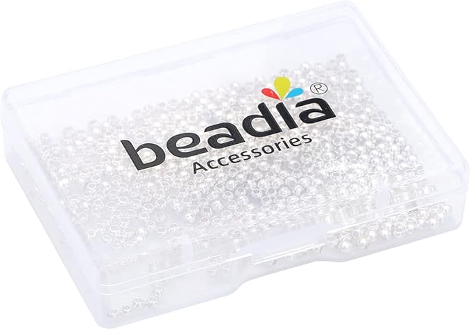 Silver Plated Round Spacer Beads 2mm 600pcs for Jewelry Making Findings Non Tarnish
